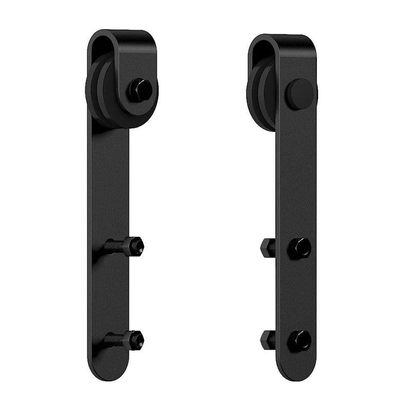 skysen Cabinet Sliding Barn Door Hardware Kit Super Mini Sliding Door Hardware for Wardrobe Cabinet TV Stand (ykd2-Roller Set) - Image 1
